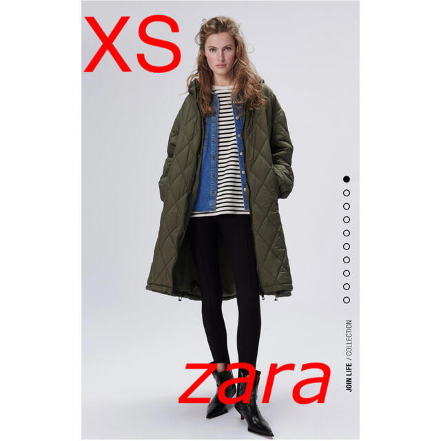ZARA フード付きキルティングコート XS 定期販売 30.0割引 hopeful.jp