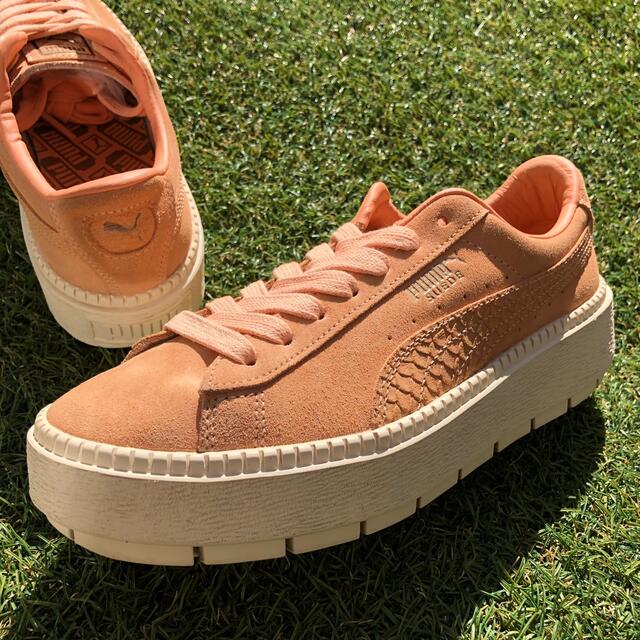 美品24.5 PUMA プーマ スエード プラットフォームトレース D770 ...