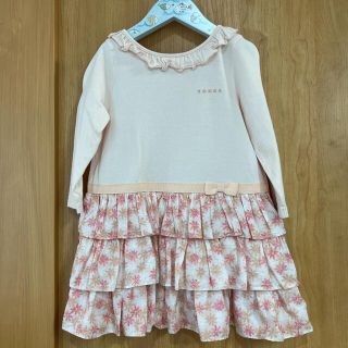 トッカ(TOCCA)のtocca 長袖　花柄　ワンピース　80 トッカ　ベビー　女の子　スカート(ワンピース)