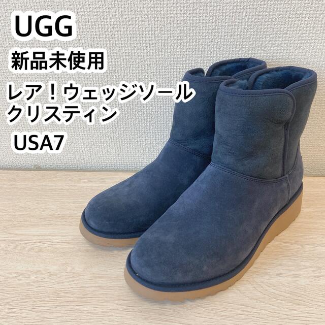 新品 UGG ウェッジソール ショートムートンブーツ クリスティン 24cm