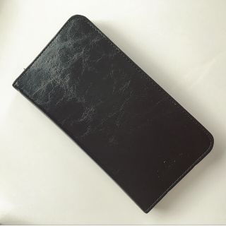 エレコム(ELECOM)の【新品】iPhone6 plus用 レザーカバー黒(iPhoneケース)