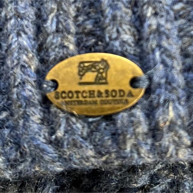 SCOTCH & SODA(スコッチアンドソーダ)の送料込み！scotch&sodaニットキャップ青色ブルーニット帽 メンズの帽子(ニット帽/ビーニー)の商品写真