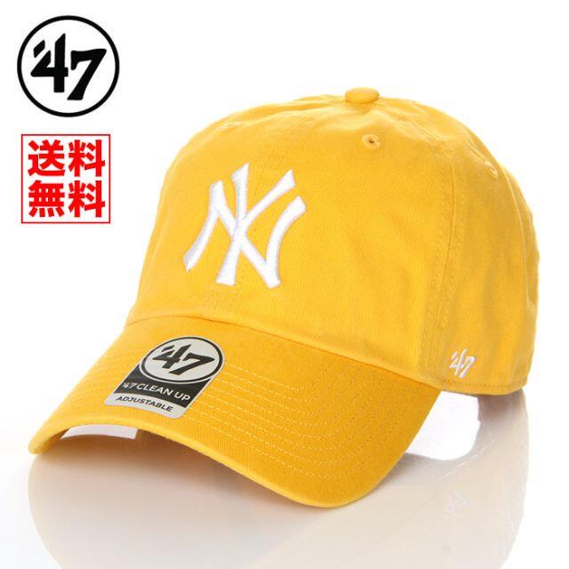 NEW ERA(ニューエラー)の【新品】47 キャップ NY ヤンキース 帽子 イエロー レディース メンズ メンズの帽子(キャップ)の商品写真