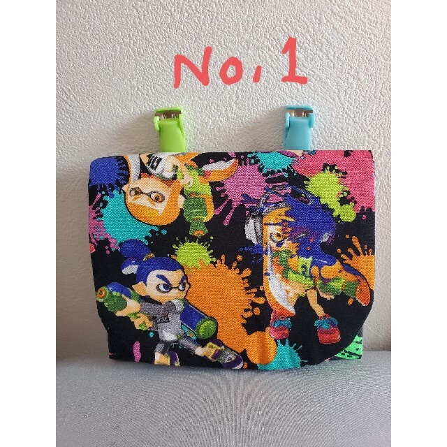 スプラトゥーン1 男の子移動ポケット　No.1 ハンドメイドのキッズ/ベビー(外出用品)の商品写真