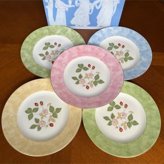 未使用美品】ウェッジウッド☆ワイルドストロベリー☆フルリムデザート