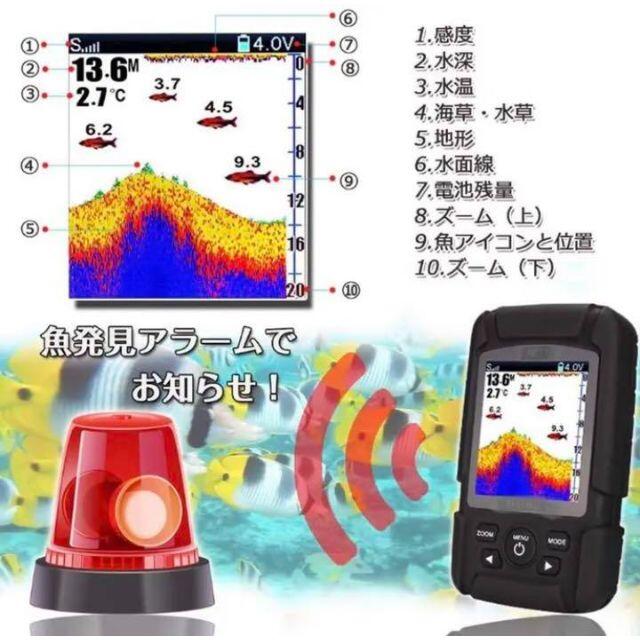 ❤釣りマニアの必需品＆大人気❣不沈＆水深99.9mまで探知OK♪❤魚群探知機-