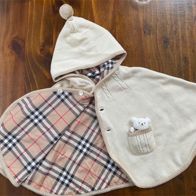 BURBERRY(バーバリー)の未使用 バーバリー❤︎リバーシブル ポンチョ キッズ/ベビー/マタニティのベビー服(~85cm)(ジャケット/コート)の商品写真