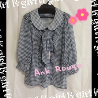 アンクルージュ(Ank Rouge)のAnk＊シフォンチェック柄ブラウス(シャツ/ブラウス(長袖/七分))