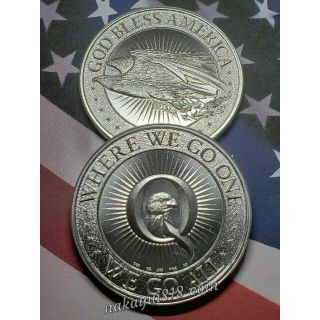 GOD BLESS AMERICA TRUMP Q 1オンス　銀貨A型(貨幣)