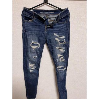 アメリカンイーグル(American Eagle)のアメリカンイーグル　ダメージスキニーM size(デニム/ジーンズ)