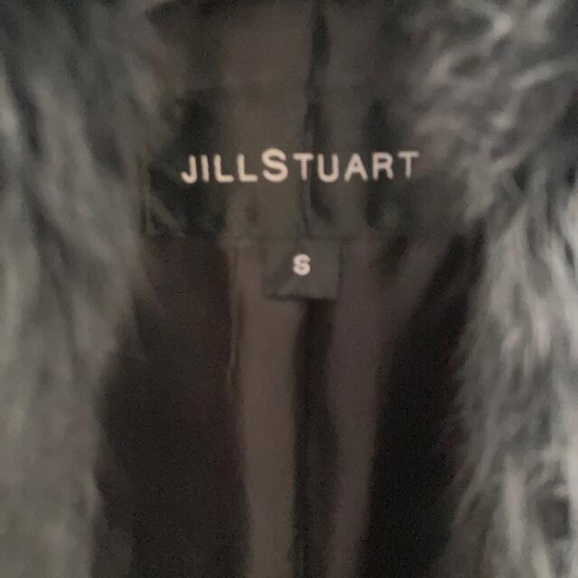 JILLSTUART(ジルスチュアート)のジルスチュアート　ラビットファー付きコート　黒 レディースのジャケット/アウター(毛皮/ファーコート)の商品写真