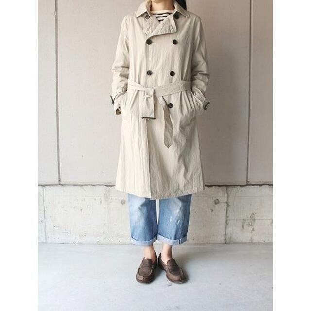 新品☆n100 エヌワンハンドレッド イタリアンコットンポプリントレンチ
