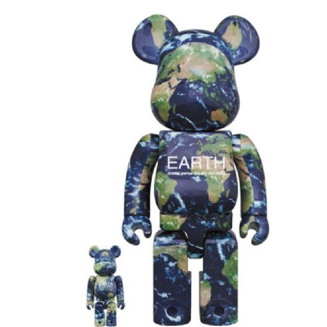 おもちゃ/ぬいぐるみEARTH BE@RBRICK ベアブリック 400% & 100%