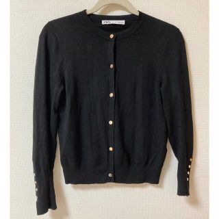 ザラ(ZARA)のZARA 黒カーディガン(カーディガン)