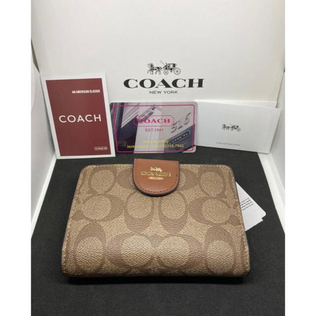 新作 人気 在庫ありCOACHミディアムコーナー ジップ ウォレット折り