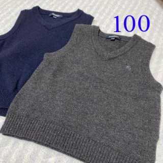 バーバリー(BURBERRY)の【お値下げしました】バーバリー　毛100% ニット　ベスト　100 (ニット)