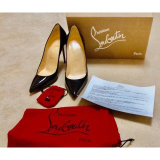 クリスチャンルブタン(Christian Louboutin)のルブタン　パンプス　エナメル　黒　美品(ハイヒール/パンプス)