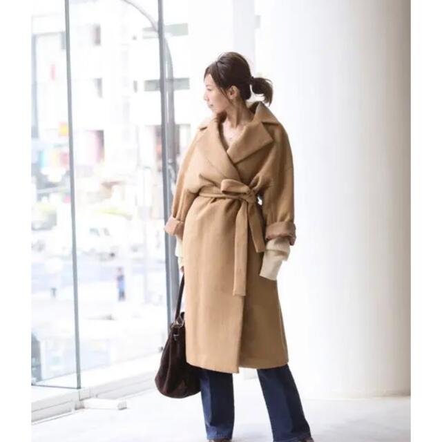 L'Appartement DEUXIEME CLASSE(アパルトモンドゥーズィエムクラス)のアパルトモン コート  Lisiere Wool Elegant Coat レディースのジャケット/アウター(ロングコート)の商品写真