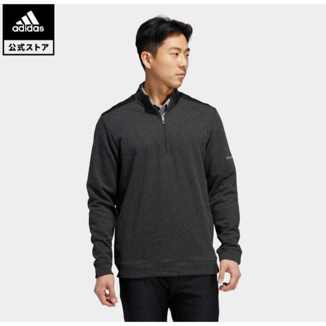 adidas(アディダス)の未使用　ヘザー長袖ハーフジップシャツ　adidas アディダス スポーツ/アウトドアのゴルフ(ウエア)の商品写真