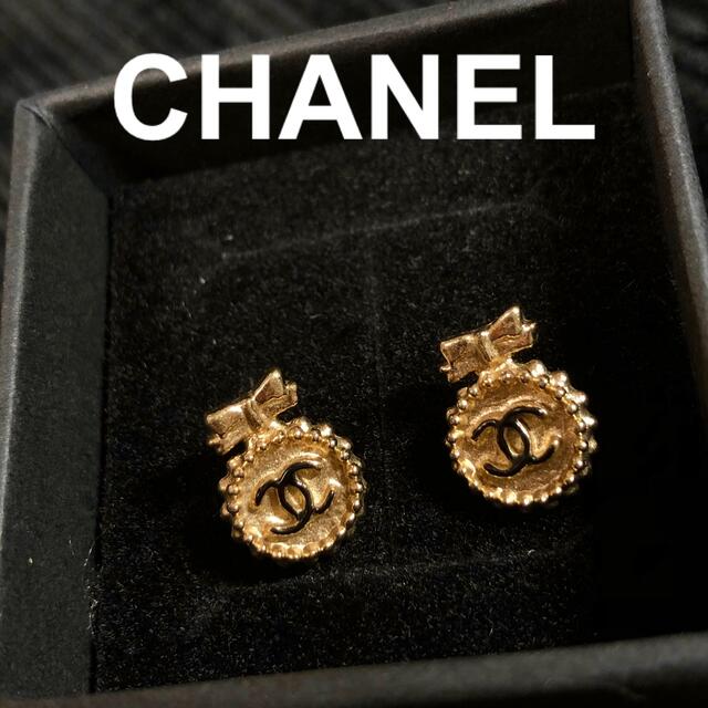 人気✨Chanel シャネルピアス リボン ゴールド ココマーク enot.in.ua