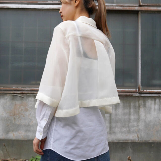 sacai ツィード シースルーブラウス-
