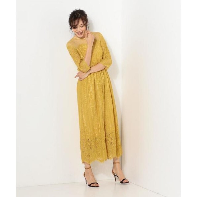 新品未使用】troisiemechaco パネルレースワンピース ロングドレスの