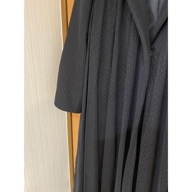 SNIDEL(スナイデル)のスナイデル  snidel チュールコート　ブラック レディースのジャケット/アウター(チェスターコート)の商品写真