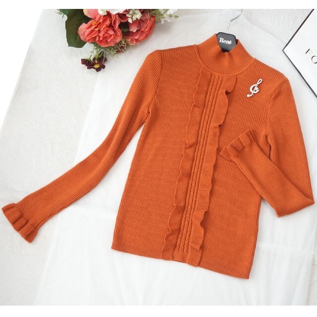 Reneルネ♡極美品 フリル パール カーディガン36♡フォクシー 売れ筋