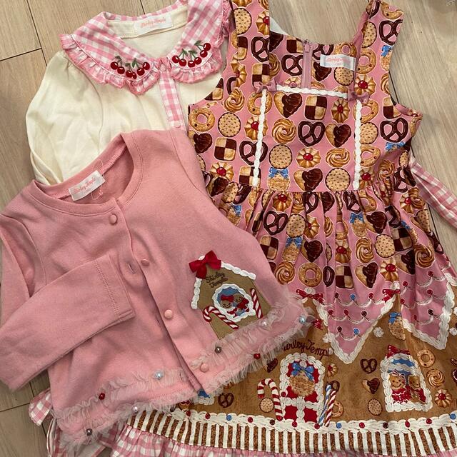 1回着用　シャーリーテンプル　120  お菓子のおうちコーディネートセットキッズ服女の子用(90cm~)