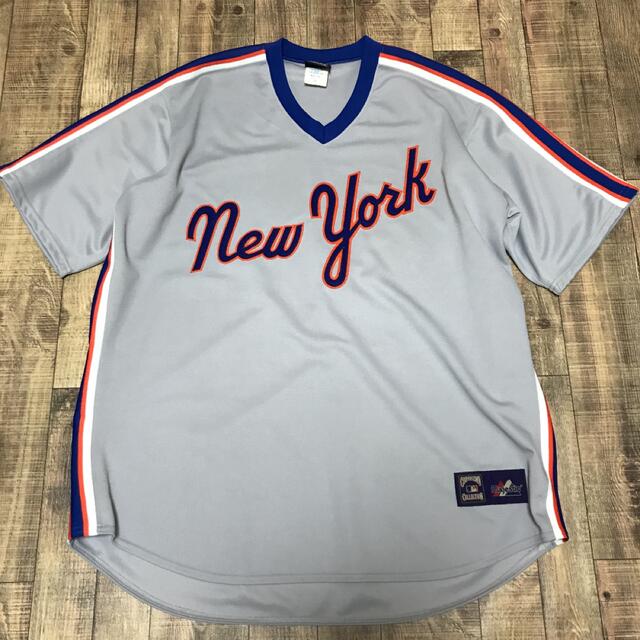 激安通販の Majestic - Majestic COOPERSTOWN ニューヨークメッツ ベースボールシャツ シャツ