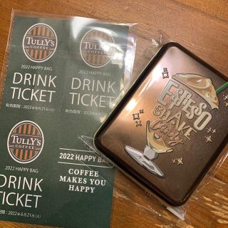 タリーズコーヒー(TULLY'S COFFEE)のタリーズ福袋　2022年　ドリンクチケット、コーヒーキャンディ(フード/ドリンク券)