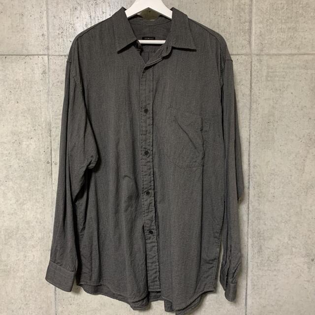 【COMOLI】21SS ヨリ杢シャツ GRAY size:4