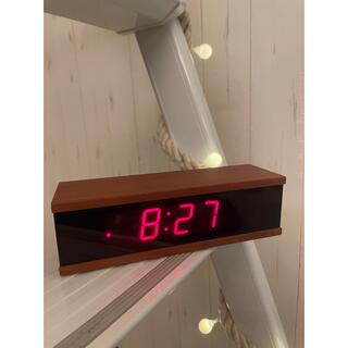 +LUMBER 木製デジタルアラーム時計 (置時計)