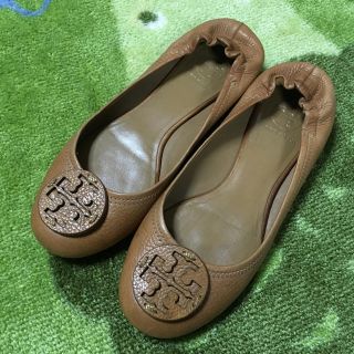 トリーバーチ(Tory Burch)のトリーバーチ フラットシューズ  茶(バレエシューズ)