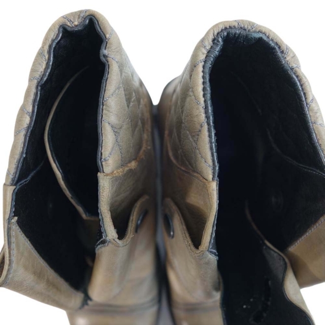 alfredoBANNISTER(アルフレッドバニスター)のアルフレッドバニスター レザー ライダース ブーツ グレー系 メンズの靴/シューズ(ブーツ)の商品写真