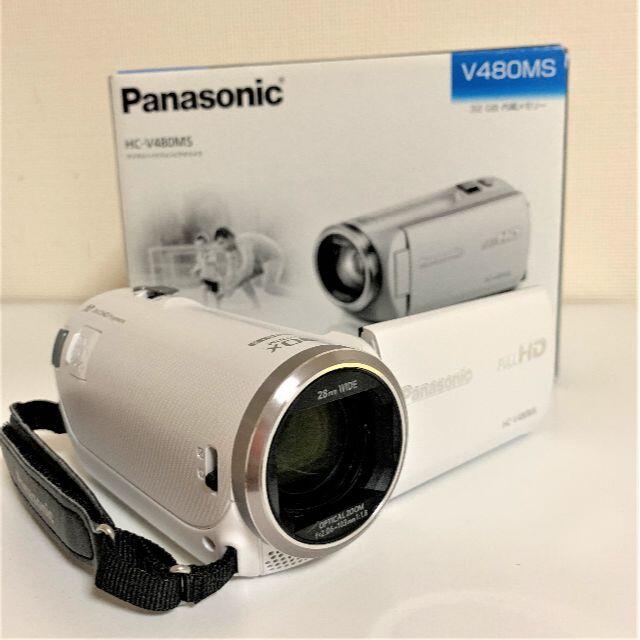 パナソニック HDビデオカメラ 32GB HC-V480MS ホワイト ビデオカメラ パナソニック HDビデオカメラ 32GB HC-V480MS ホワイト ビデオカメラ