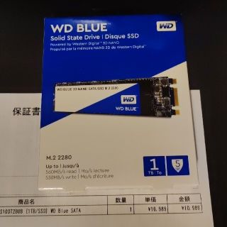 新品未開封　Western Digital M.2 2280 SSD 1TB(PCパーツ)