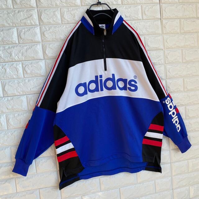 《超希少》adidas オリジナルス ジャージ ジャケット ハーフジップ 90s