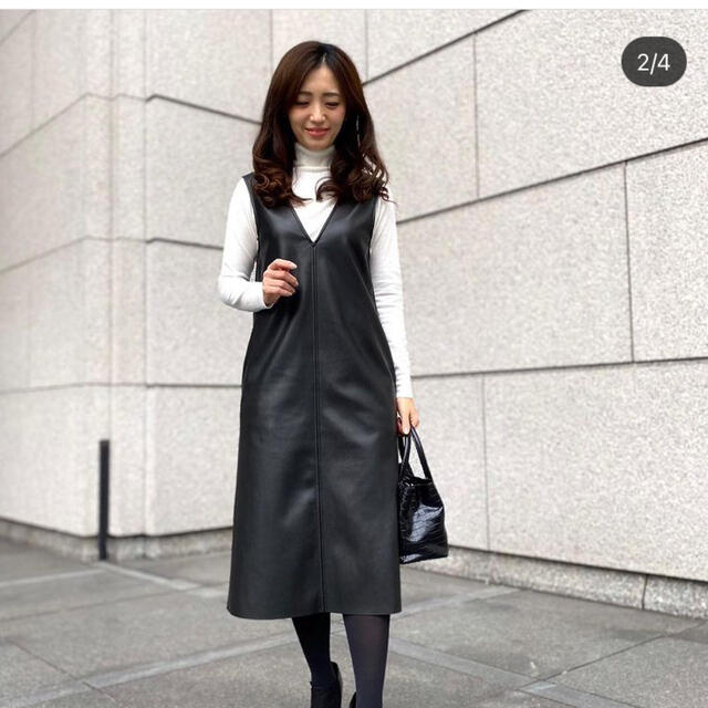 M-premier - 最終値下 m's select フェイクラムスキンレザージャンパー