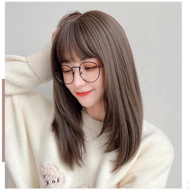 人毛100% サラサラ 立てかける ストレート セミロング ウィッグ 人毛100% サラサラ 立てかける ストレート セミロング ウィッグ
