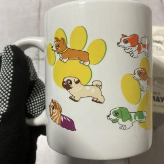 わんわんパラダイス　マグカップ　パチンコ　犬　レトロゲーム　三洋物産