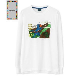 ポールスミス(Paul Smith)の新品☆Paul Smith CLIMBING DINO 長袖Tシャツ☆白☆L(Tシャツ/カットソー(七分/長袖))