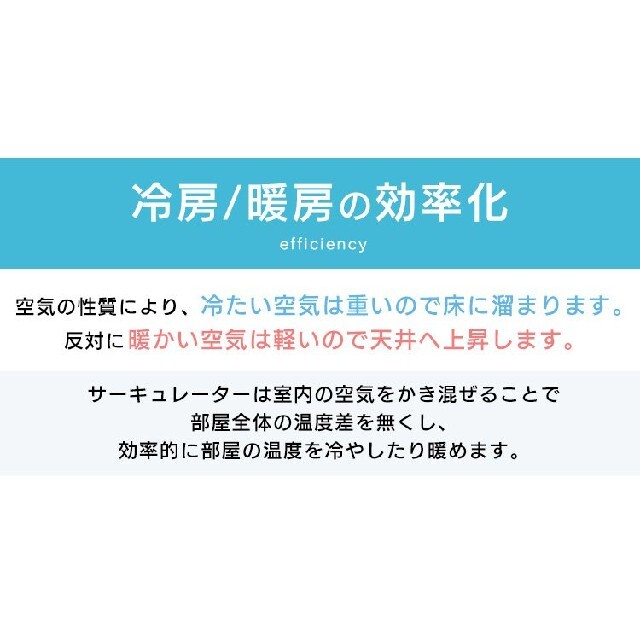 サーキュレーター  首振り  部屋干し  扇風機   ホワイト  アイリスオーヤ スマホ/家電/カメラの冷暖房/空調(サーキュレーター)の商品写真