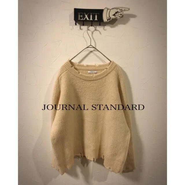 完売品　JOURNAL STANDARD ウールダメージフリンジニット