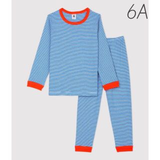 プチバトー(PETIT BATEAU)の新品未使用  プチバトー  ミラレ  長袖  パジャマ  6ans(パジャマ)