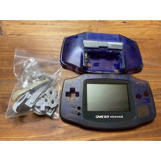 ゲームボーイアドバンス(ゲームボーイアドバンス)のジャンク ゲームボーイアドバンス GBA 外装シェル 裏蓋無し 一部割れあり(携帯用ゲーム機本体)