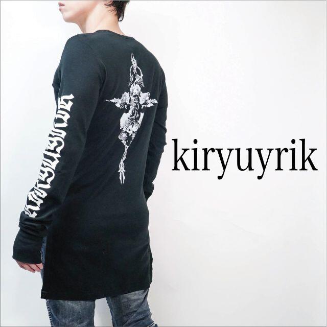 kiryuryrik /キリュウキリュウ アームプリント ロングカットソー黒