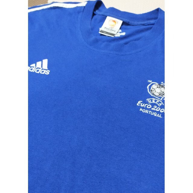 adidas(アディダス)の★ATS-845 アディダス ユーロ2004 半袖Tシャツ ブルー サイズ O メンズのトップス(Tシャツ/カットソー(半袖/袖なし))の商品写真