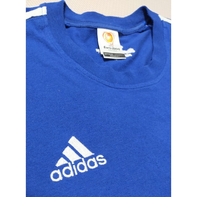 adidas(アディダス)の★ATS-845 アディダス ユーロ2004 半袖Tシャツ ブルー サイズ O メンズのトップス(Tシャツ/カットソー(半袖/袖なし))の商品写真