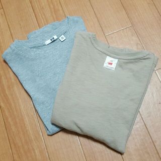 ユニクロ(UNIQLO)のUNIQLO kidsロングTシャツ×2(Tシャツ/カットソー)